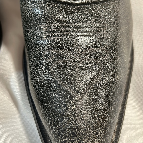 VINTAGE DURANGO POINTED TOE ANKLE BOOTIES IN A CRACKED PEPPER COLOR IN SIZE 9.5 - Picture 4 of 16